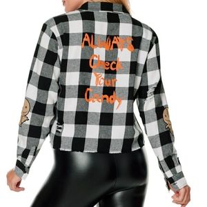 Trick r treat sam Halloween flannel ladies Size large